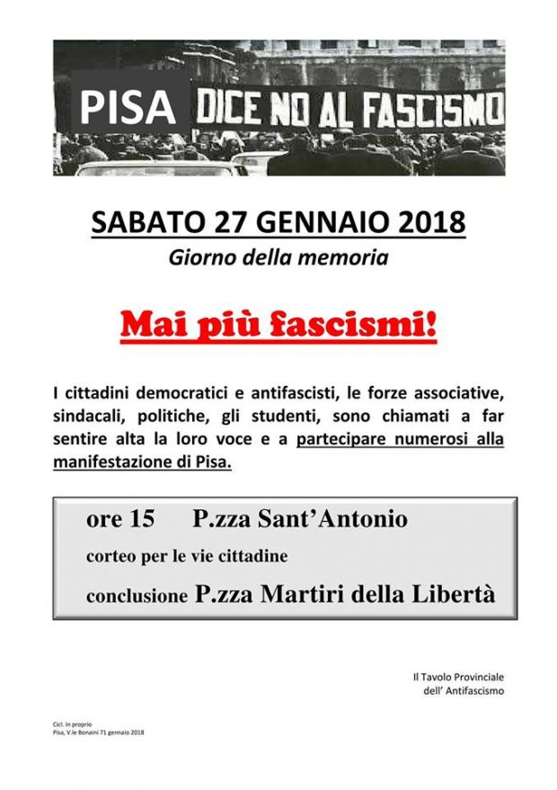 Mai Più fascismi Pisa